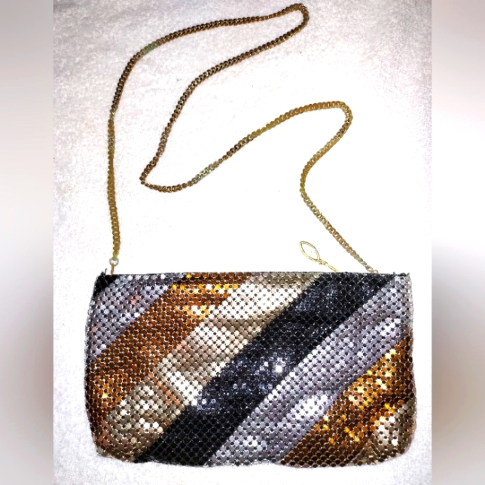 Vintage flashy metallic crossbody
